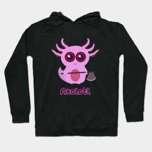 Axolotl - endangered Mexican salamander Hoodie